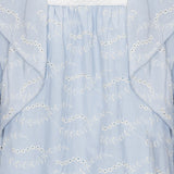 IngridIC Shirt - Blue White Embroidery