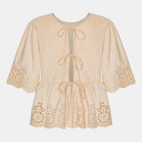 LulaIC Top - Beige Embroidery