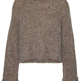 VMEndy LS Rollneck Pullover - Brown Lentil W Melange