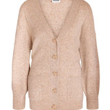 NMFriva LS Vneck Knit Cardigan - Nomad Melange