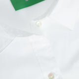 JXSolly 2 Pocket Poplin LS Cropped Shirt - White