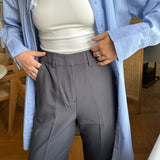 JXMary Regular HW Pant - Asphalt