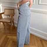 JXHoney Straight MW Trousers - Moonbeam