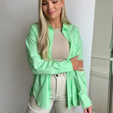 JXJamie LS Relaxed Poplin Shirt - Green Ash