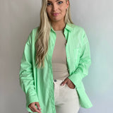 JXJamie LS Relaxed Poplin Shirt - Green Ash