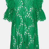 EstherIC Dress - Green Embroidery