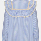 AmalieIC Shirt - White Blue Stripes