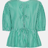 LulaIC Top - Green White Stripes