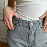 JXHoney Straight MW Trousers - Moonbeam