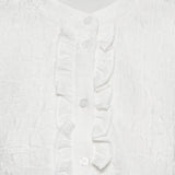 ElieaIC Ruffle Dress - White