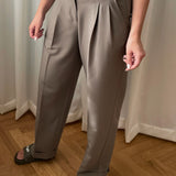 JXMary Regular Pleated MW Pant - Brindle