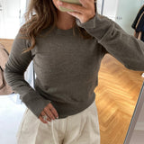 JXLara Soft Crew Neck Knit - Brindle