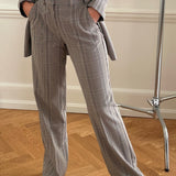 JXMary Regular HW Pant - Oatmeal Check