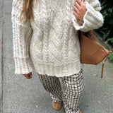 MayaIC Pants - Beige Black Checks