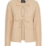PCSilly LS Tie Knit - White Pepper Melange