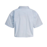 JXMolly SS Relaxed Poplin Shirt - White Blue