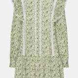 LiaIC Lace Dress - Green Garden Print