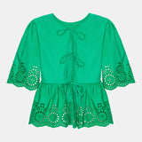LulaIC Top - Green Embroidery