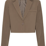 SelmaIC Cropped Blazer - Dark Taupe