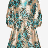 Noella Aya Wrap Dress - Blue Black Mix