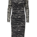 JDYElsa LS Mesh Dress - Black Zebra