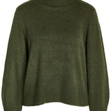 NMFriva LS Roll Neck Knit - Kombu Green