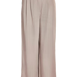 NMVera NW Wide Leg Pant - Light Grey Melange White Pinstripes
