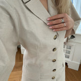 SelmaIC Blazer Dress - Beige Linen