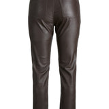 JXBerlin Slim HW Faux Leather Pants - Mulch Matte