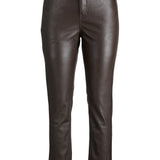 JXBerlin Slim HW Faux Leather Pants - Mulch Matte