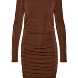 NMJordan Cemre LS Rouching Dress - Pinecone