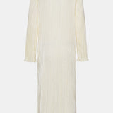 KellyIC Long Plissé Dress - Off White