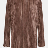 KellyIC Plissé Dress - Brown