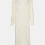 KellyIC Long Plissé Dress - Off White