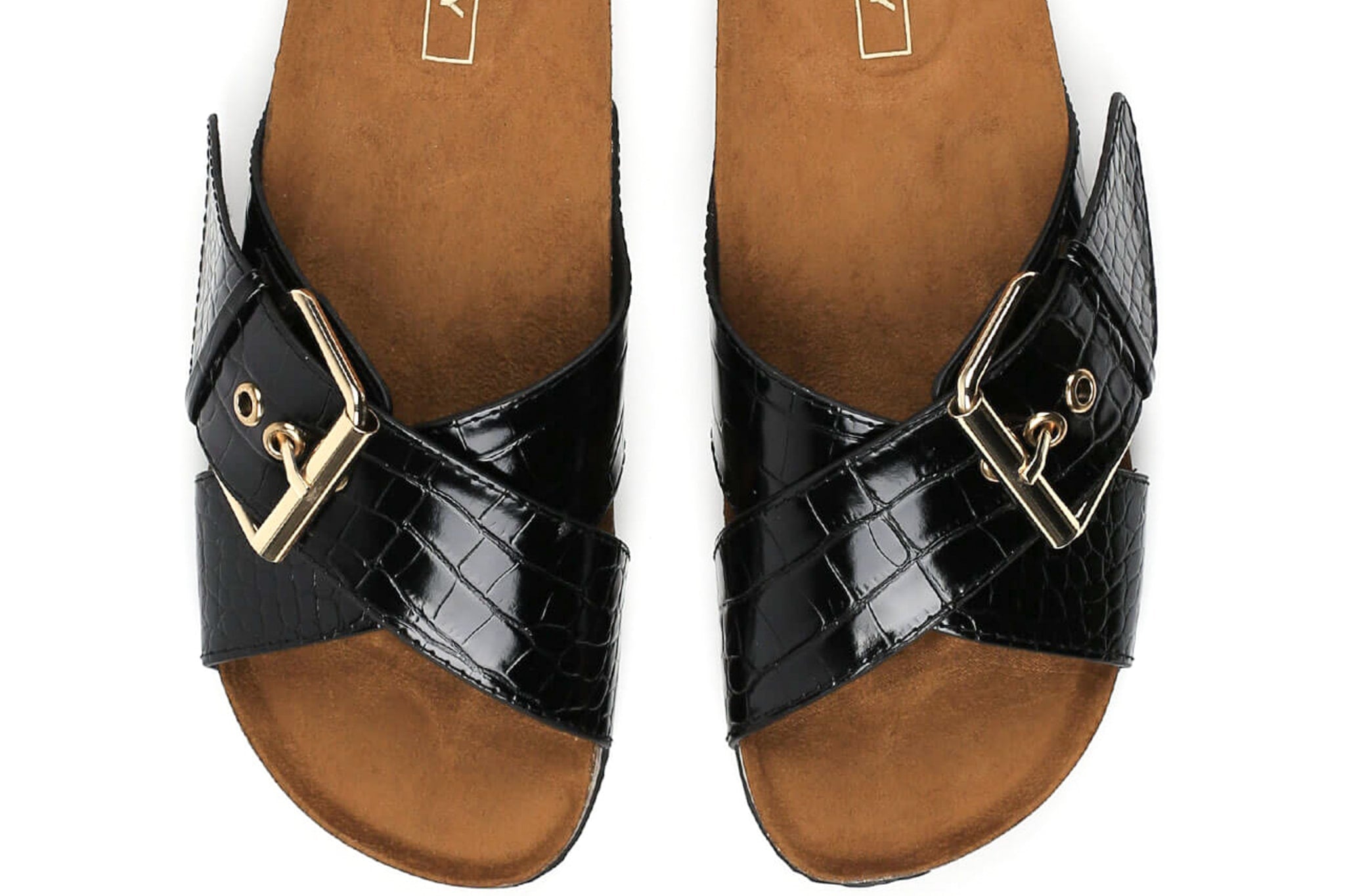 Mathilda Croc Sandal - Sort - dk.byic.com